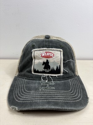 Weaver Leather Hat Cap Strap Back Mesh Trucker Patch Distressed Mens One Size