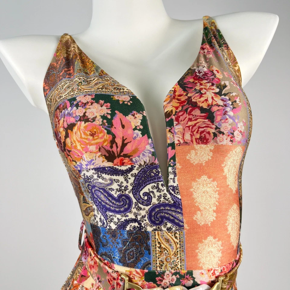 $385 NWOT Zimmermann V Wire Floral Paisley Swimsuit One Piece Devi Chain Size 3 - Image 3 of 4