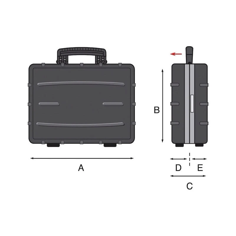 Polypropylen-Servicekoffer Unbestückt - Bild 2 von 3