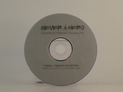 NEVER A HERO TRIPPIN ON SPEED (DVD) (H1) 1 Track Promo CD Single including Plast