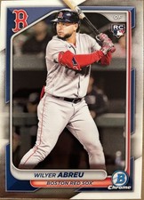 2024 Bowman Chrome Wilyer Abreu RC #46 Boston Red Sox Rookie Card. rookie card picture
