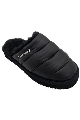 Bearpaw Women's Puffy Slipper Slip-On Lined Slipper Black