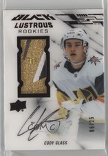 2019 SPx UD Black Lustrous Rookie Clarity 6/25 Cody Glass #LR-CG Patch Auto 2d8