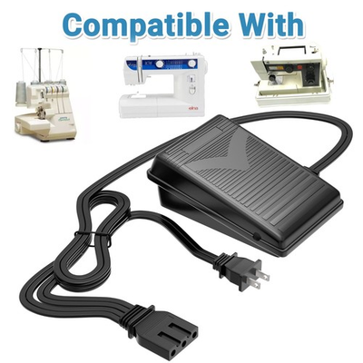 #ad 110V Foot Control Pedal Power For Euro Pro Sewing Machine 1260DX 375 415 440DX $23.98