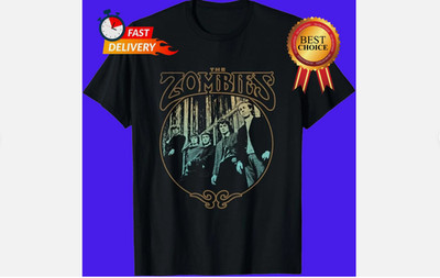 Rare The Zombies Band Black Cotton All Size T Shirt