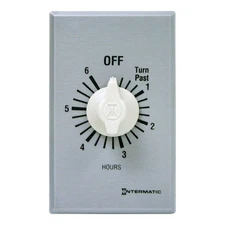 INTERMATIC FF6H Spring-Wound Timer, Silver, 277V AC 4A218