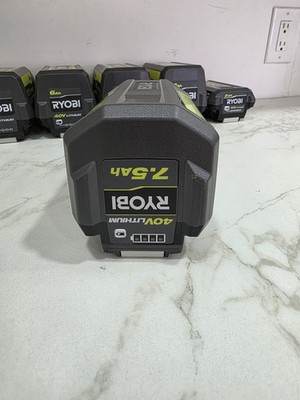 Ryobi 40V Lithium-Ion (Li-Ion) 7.5Ah Battery Pack Power Tool Battery, Black