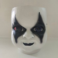Ashland Halloween Creepy Doll Head Resin Container White Black Spooky Decor 6.5
