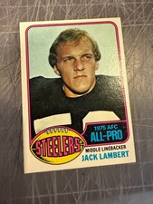 1976 TOPPS #220 JACK LAMBERT PITTSBURGH STEELERS ROOKIE FOOTBALL CARD NM. rookie card picture