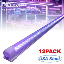 UV LED Black Light Bar 4Ft 40W with US Plug and on/off Switch Light Up Bedroom