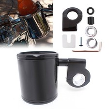 Motorcycle Handlebar Drink Bottle Cup Holder Aluminum For Harley Honda Road King
