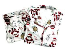 NWT Carter's Adult XXL Knit Flannel Pajama 2 Piece Set Christmas Santa Holiday