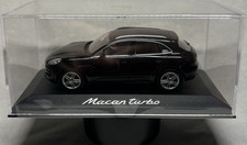 Porsche Macan Turbo 2013 Black Diecast Car 1:43 Minichamps w/ Case