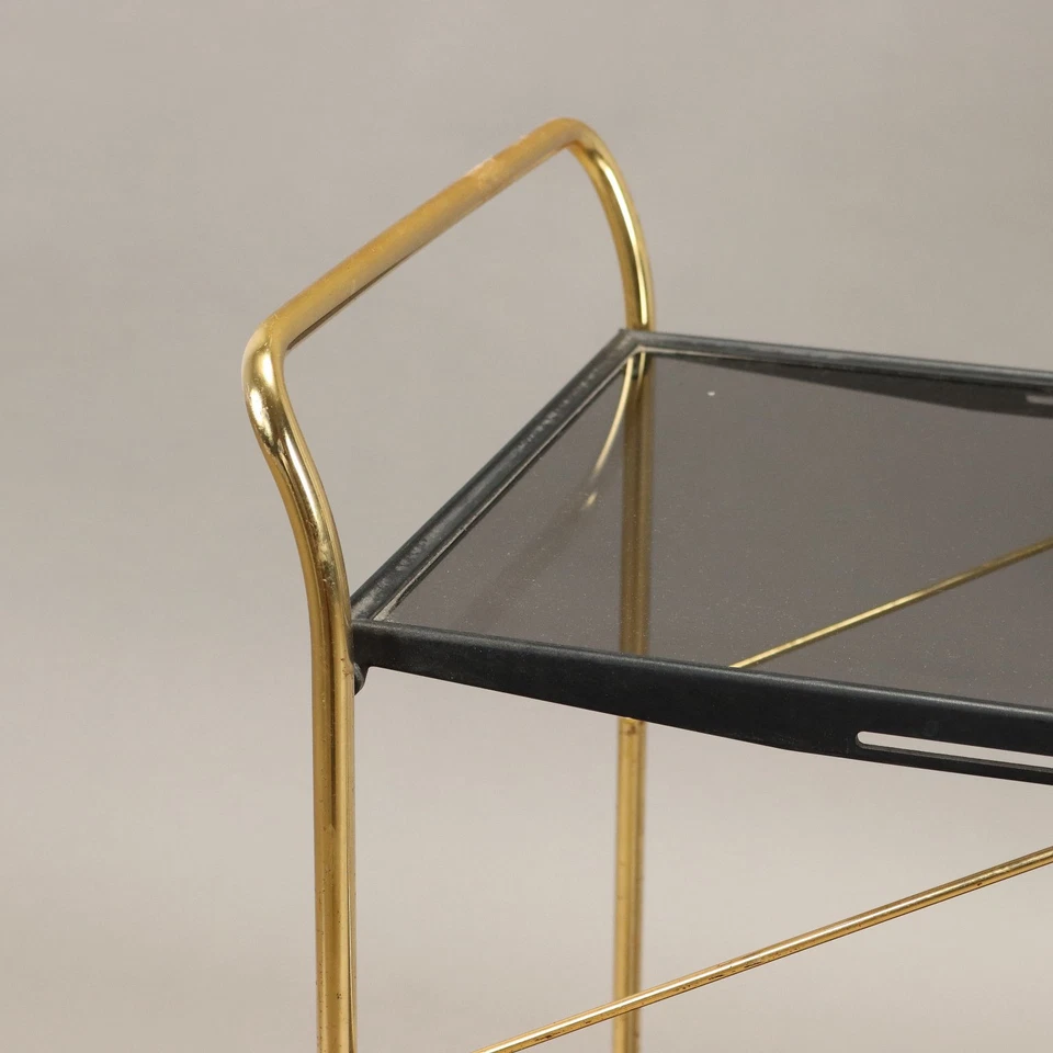 Carro de servir plegable vintage años 80 metal Italia Foto 3 de 4