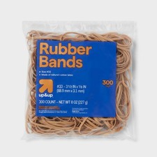 300ct Size 33 Tan Rubber Bands 3-1/2''x1/8'' Office Paper Fastener Supplies
