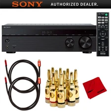 Sony STRDH590 5.2 Multi-Channel 4k HDR AV Receiver + Deco Gear HDMI Cable Bundle