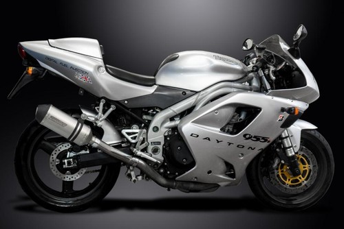 Triumph Daytona 955 2001-2002 260mm X-Oval Titanium Exhaust Silencer Can Kit - Picture 3 of 4