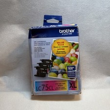 Genuine Brother LC75XL Cyan Magenta Yellow 3PK Ink Cartridges READ DESCRIPTION 
