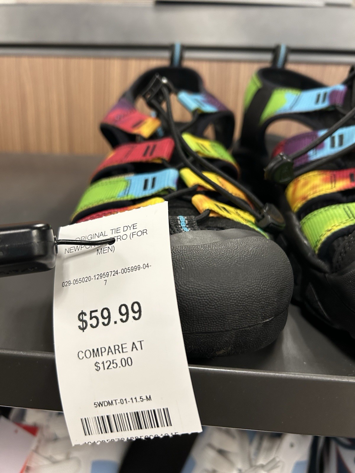 Sandali Keen Newport H2 arcobaleno taglia 6 neri tie dye scarpe acqua 1018441