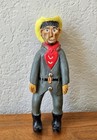  OOAK Hand Carved Wooden Folk Art Cowboy Weird Signed by H. NORMAN — photo 1