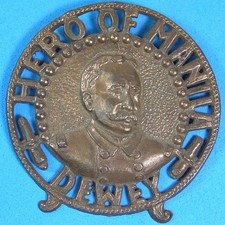 Admiral George Dewey Vintage Medal, Hero of Manila, Spanish-American War, Bronze
