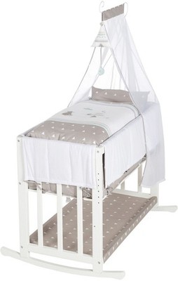 Roba Stubenbett Indibär 4 in 1 weiß   Babybett, Wiege & Kinderbank - Wie neu
