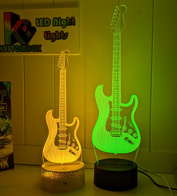 Electric Guitar Fender 3D LED Night Light Custom Acrylic Lamp for Music Lovers