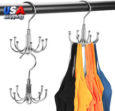 2 Packs Bra Hanger for Closet, Stackable Tank Top Organizer 16 Hooks for Closet