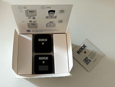 RØDE Wireless GO 2,4 GHz Funkmikrofon Set Ansteckmikro Zubehörschuh Schwarz