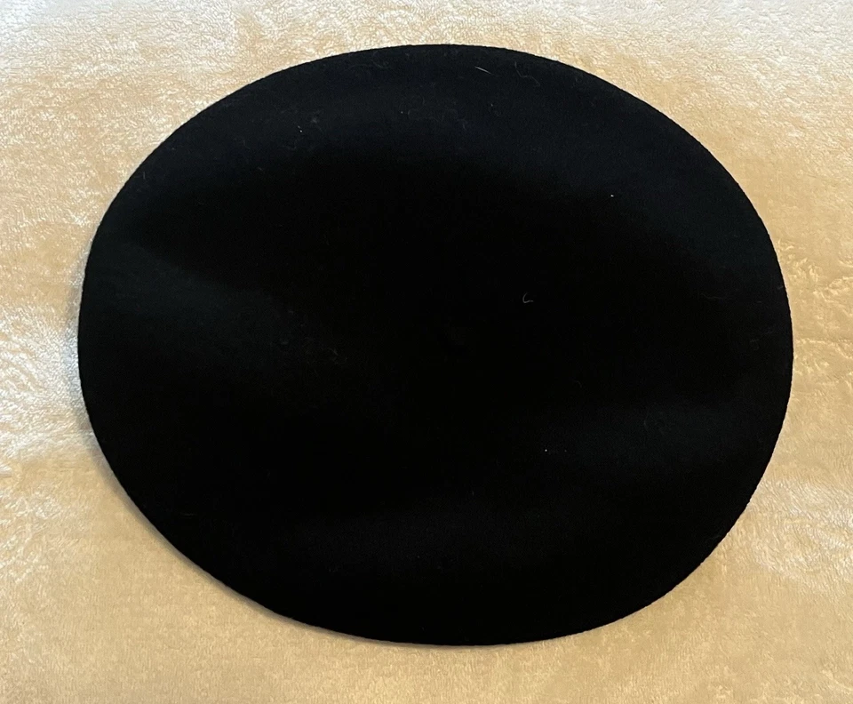 Vintage ~ VERITABLE BERET SUPER BASQUE NOIR Impermeable Pure Lane - Image 4 of 4