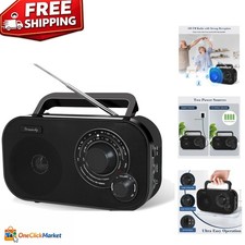 Compact Battery  AC Powered Radio - Perfect Gift for Seniors and Outdoor Lovers