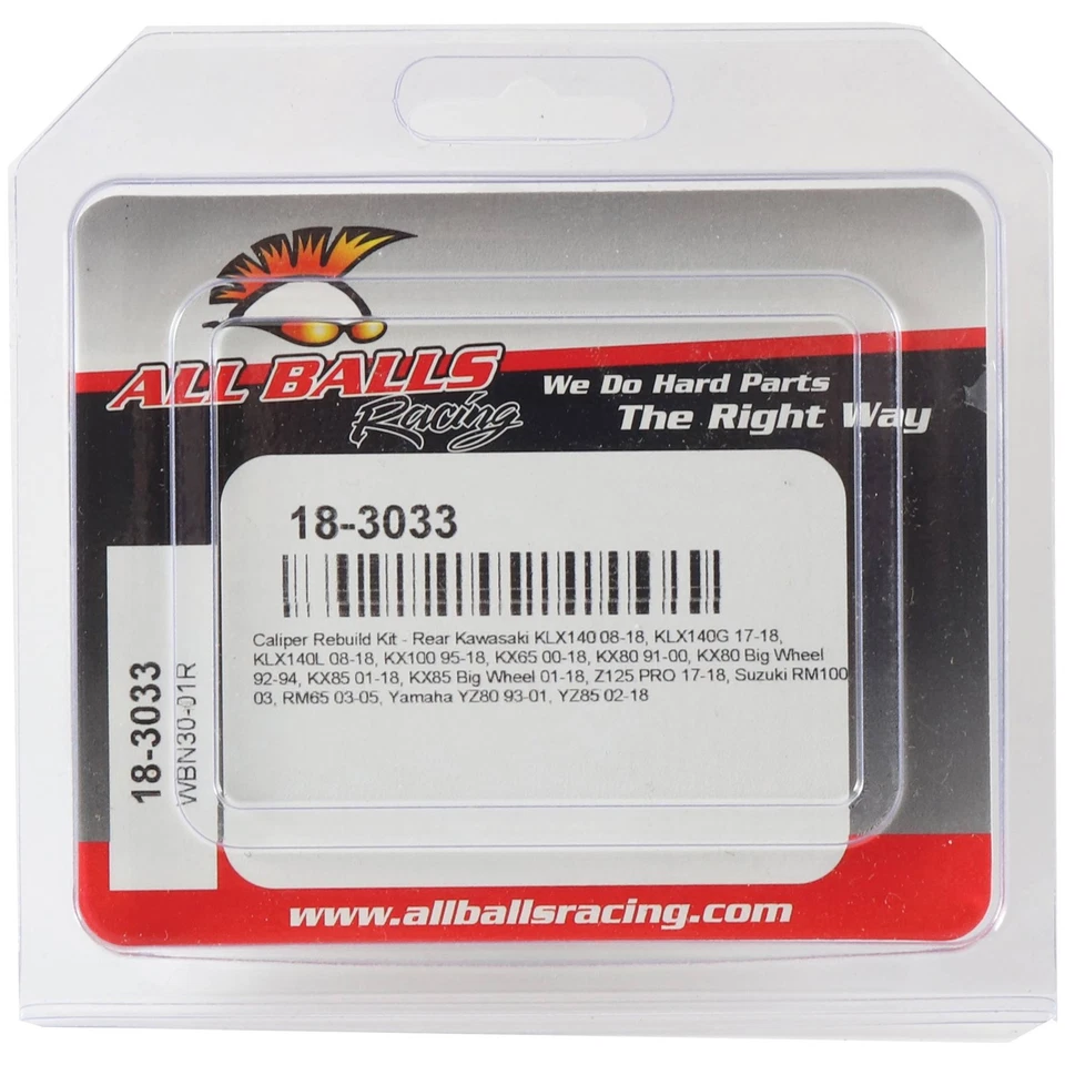 New All Balls Caliper Rebuild Kit 18-3033 For Kawasaki KLX 140 L 08-17 100KX - Изображение 4 из 4