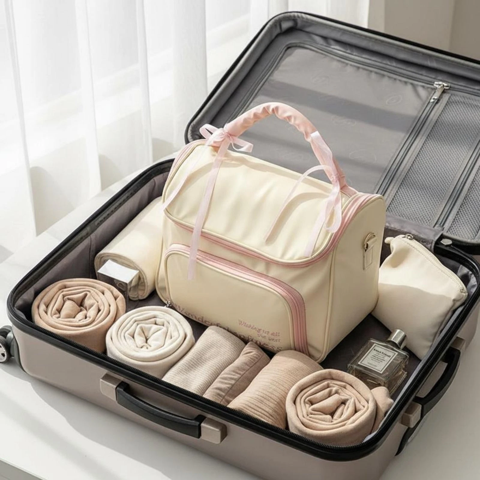 Travel Makeup Bag Waterproof Large Capacity Makeup Case Multifunctional