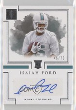 2017 Panini Impeccable Rookie Auto 46/75 Isaiah Ford #182 Auto g9x