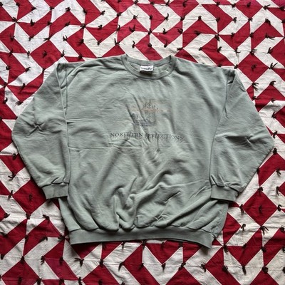 Vintage Northern Reflections Nature Crewneck Green Distressed 90s XL