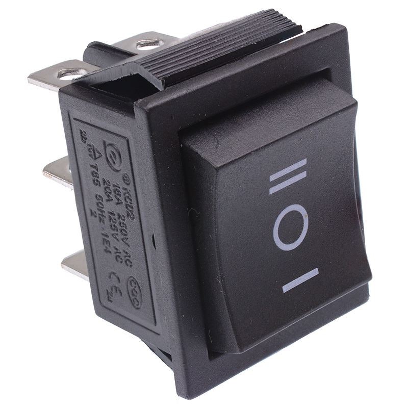 Toy Car (On)-Off-(On) Momentary Large Rectangle Rocker Switch DPDT
