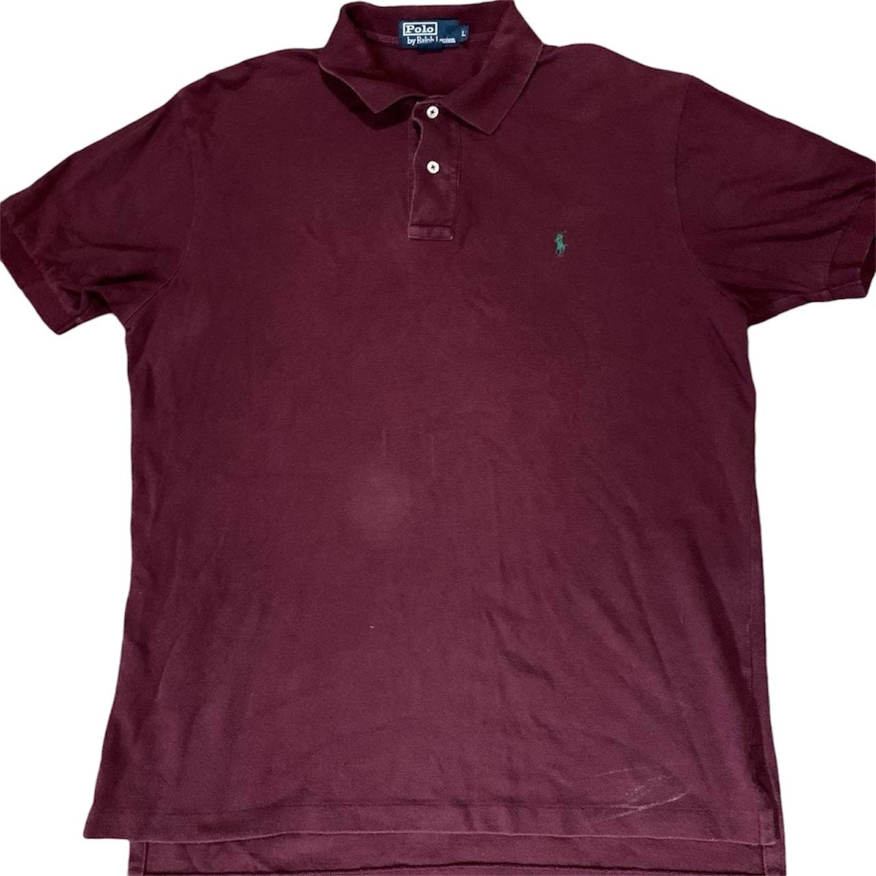 Vintage Polo Ralph Lauren Red Maroon Short Sleeve Collared Embroidered Casual
