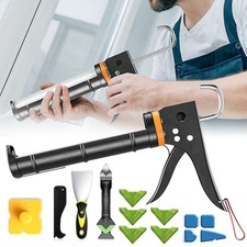 Kartuschenpistole Kartuschenpresse Beutelpistole Silikonpistole + Fugenschaber