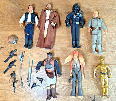Star Wars 12 Inch Figuren Konvolut   Han Solo, Obi-Wan, Luke, Lando, C-3PO, groß