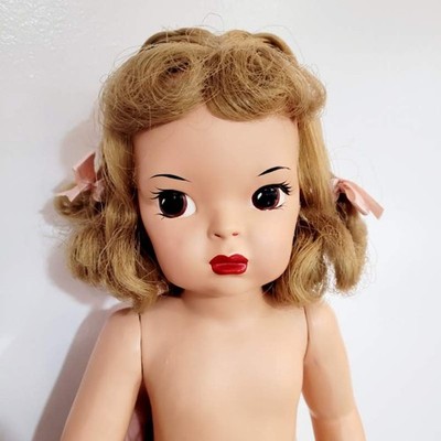 Rare Early Terri Lee Painted Plastic Mannequin Wig w/Braids Heavy