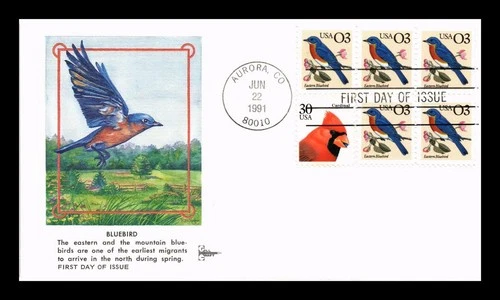 DR JIM STAMPS US COVER EASTERN BLUEBIRD FIRST DAY ISSUE COMBO GILL CRAFT CACHET