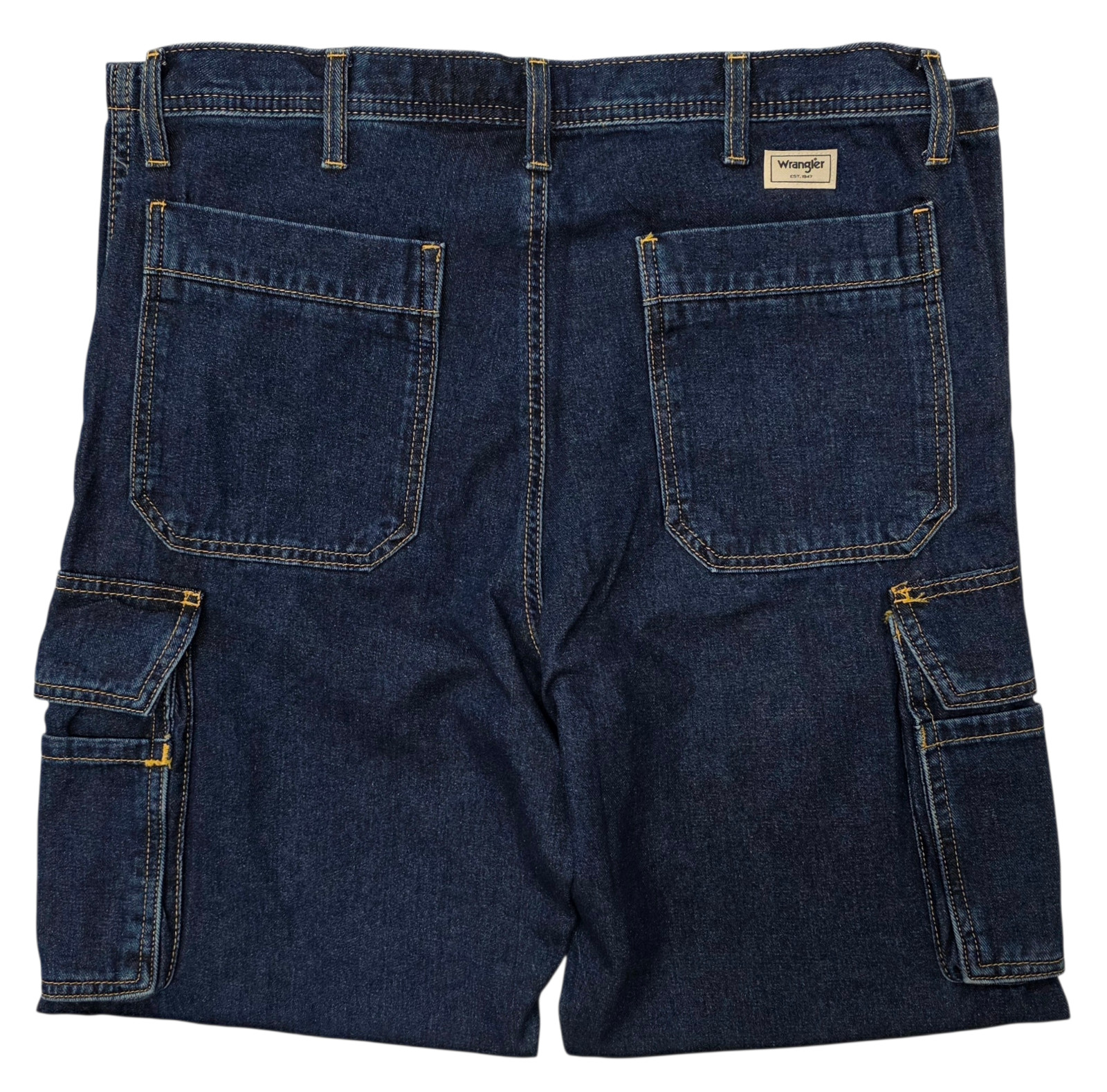 Wrangler #11950 NEW Men's 100% Cotton Relaxed Straight Cargo Jeans