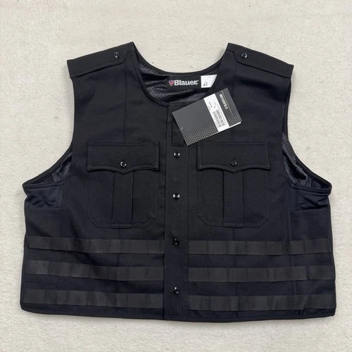 Blauer Zip Front ArmorSkin 8355XP Tactical Outer Vest Carrier BLACK Large Reg - product listing photo