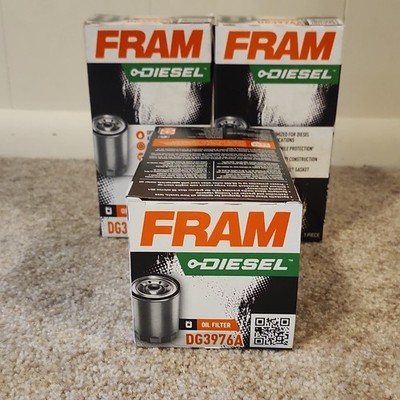 Fram Diesel Oil Filter DG3976A. 3 Brand New Filters For One Price