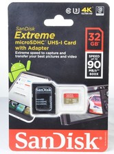 SanDisk Extreme 32gb microSDHC UHS-1 with Adapter NEW SEALED