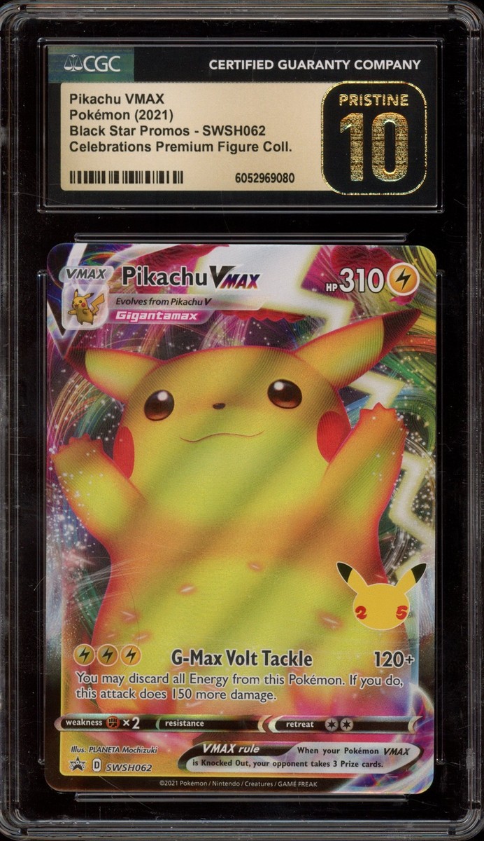Pokemon Pikachu VMAX Celebrations Figure Coll. Promo SWSH062 CGC