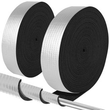 Pipe Insulation Tape Roll 2 Wide 32.8 Ft Foam and Foil Pipe Wrap Cold Hot Water