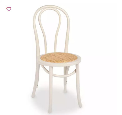 Natural Wood and Rattan Bistro Chair