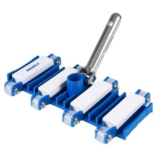 Pool Vacuum Head, Manual Cleaning Vacuum with Wheels 14'' Heavy Duty Handle P...