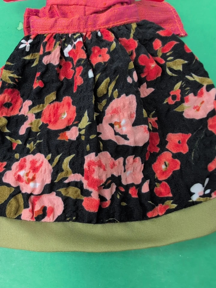 "Traje de muñeca Helen Kish Riley de 7,5"" etiquetado falda floral rosa mono W517" Foto 4 de 4